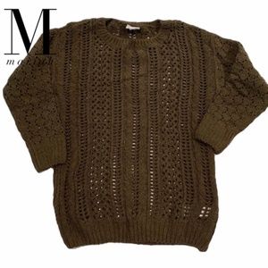LuLaRoe Mariah sweater Medium NWT olive openwork